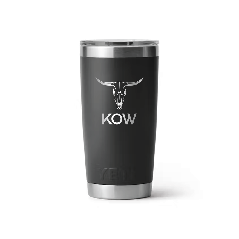 KOW Steaks Official YETI 20 Oz. Black Tumbler
