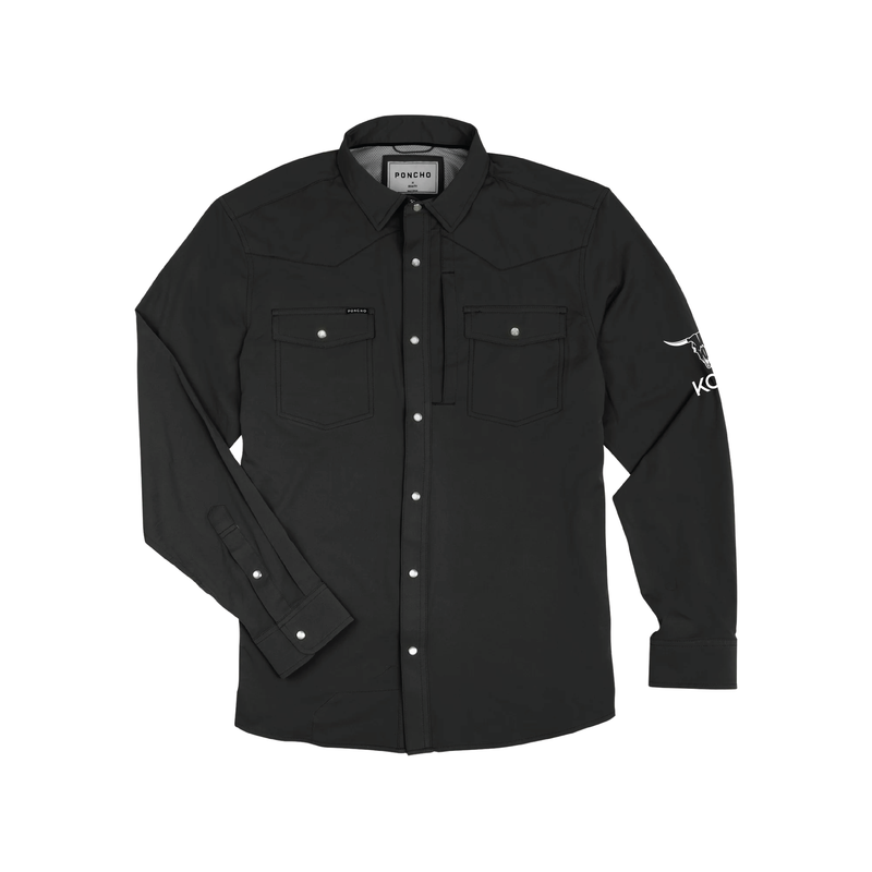 KOW Poncho Black Long Sleeve Shirt XL
