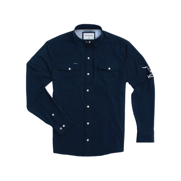 KOW Poncho Navy Long Sleeve Shirt