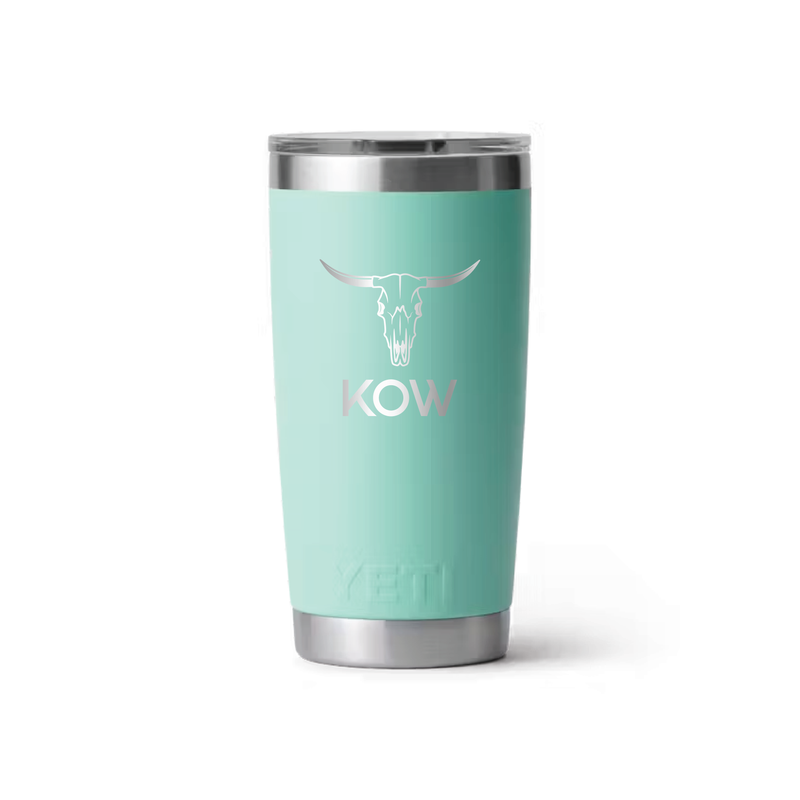 KOW Steaks Official YETI 20 Oz. Seafoam Tumbler