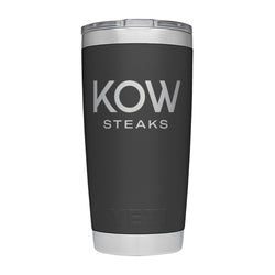 KOW Steaks Official YETI 20 Oz. Black Tumbler