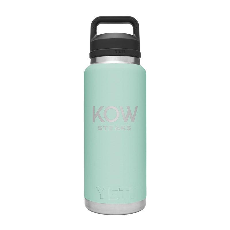 Kow Steaks Official YETI 36 Oz. Green Tumbler Bottle